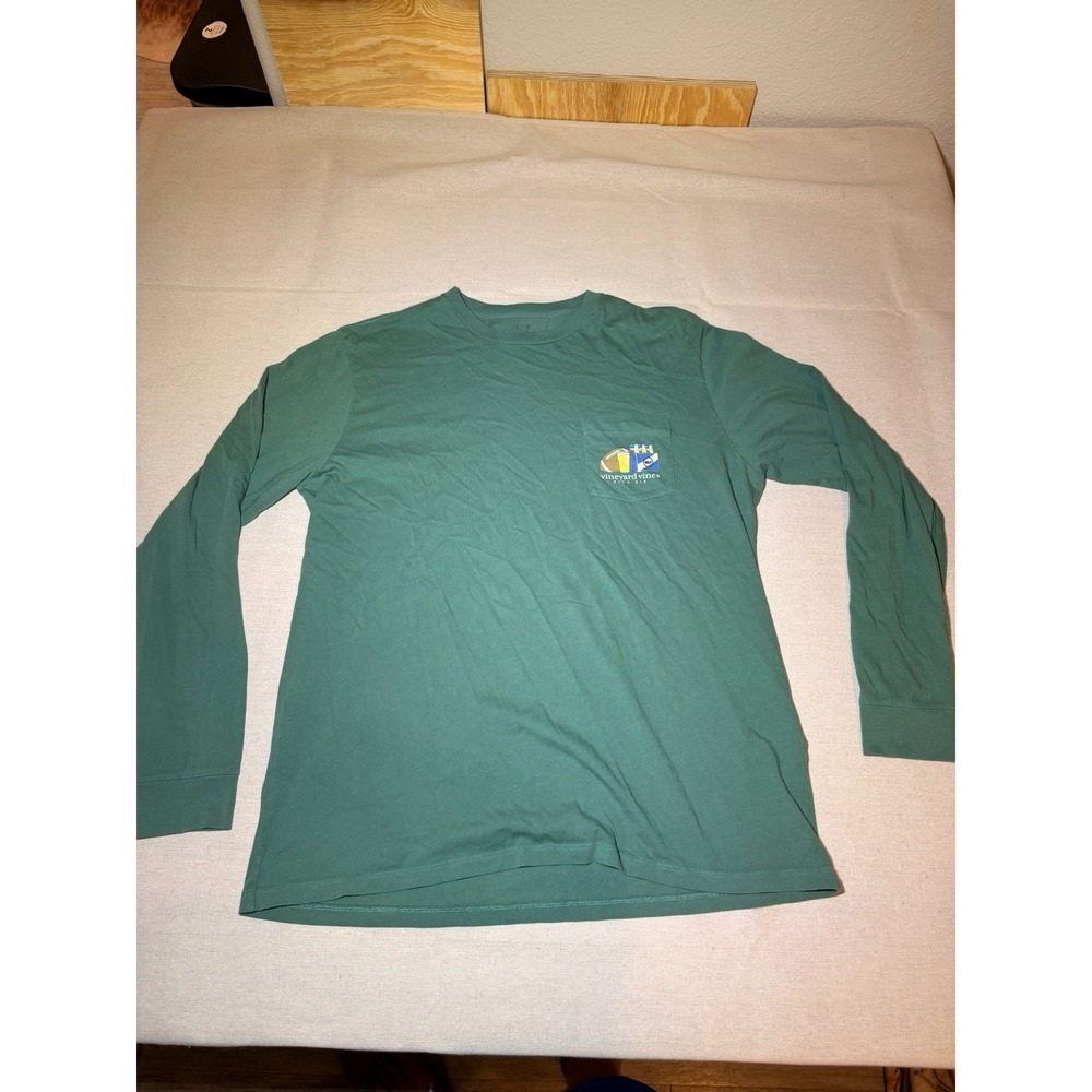 Vineyard Vines Men's Long Sleeve Pocket Tee Shirt Football Pick Six